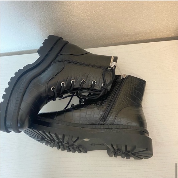 142. Jessica Simpson Enita Combat Lace-up Bootie In Black MSRP $149 - Picture 5 of 5